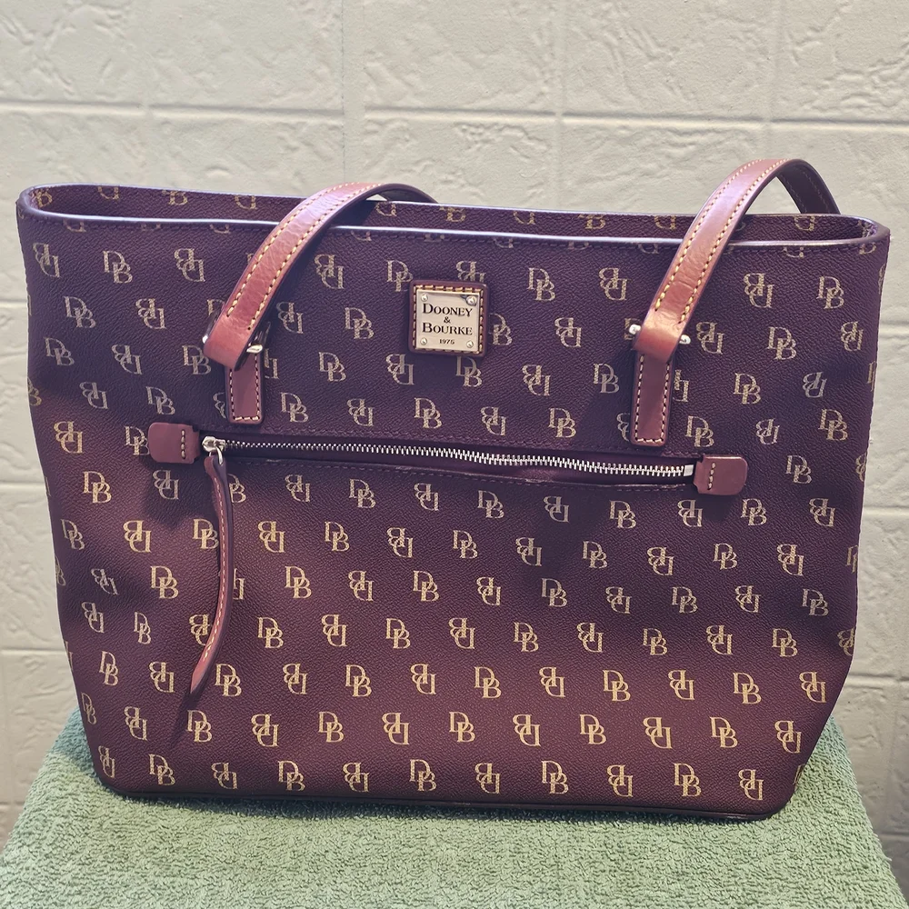 Dooney & Bourke Wine-Colored Tote Bag - Picture 3 of 10